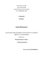 Konspekts 'Valsts loma tirgus ekonomikā. Fiskālā politika, budžeta deficīts un valsts parād', 1.