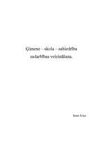 Referāts 'Sadarbības veicināšana: ģimene – skola – sabiedrība', 1.