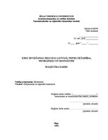 Diplomdarbs 'Eiro ieviešanas process Latvijā, nepieciešamība, problēmas un risinājumi', 1.