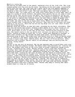 Eseja 'Descriptive Writing- a description of three situations using the five senses.', 1.