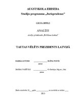 Referāts 'Tautas vēlēts prezidents Latvijā', 1.