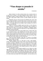 Eseja '"Visas skaņas uz pasaules ir mūzika." O.Hameršteins', 1.