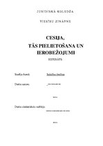Referāts 'Cesija, tās pielietošana un ierobežojumi', 1.
