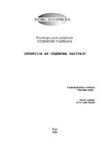 Referāts 'Intervija ar uzņēmuma vadītāju', 1.