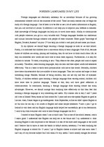 Eseja 'Foreign Languages in My Life', 1.