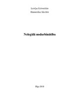 Referāts 'Nelegālā nodarbinātība Latvijā', 1.