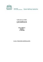 Paraugs 'Tahimetriskā uzmērīšana apvidū', 1.