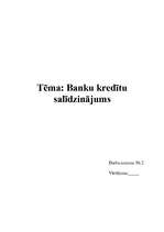 Konspekts 'Banku kredītu salīdzinājums', 1.