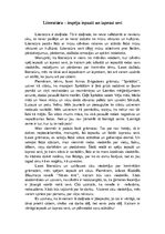 Eseja 'Literatūra - iespēja iepazīt un izprast sevi', 1.