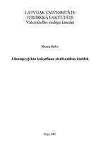Referāts 'Likumprojektu izskatīšana steidzamības kārtībā', 1.