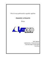 Prakses atskaite 'Prakse bankā', 1.
