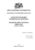 Paraugs 'Telpiskās spēku sistēmas līdzsvars', 1.