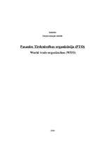 Referāts 'Pasaules tirdzniecības organizācija', 1.