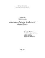 Referāts 'Ārpuscenu faktoru ietekme uz pieprasījumu', 1.