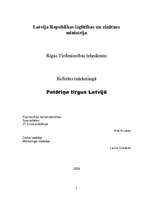 Referāts 'Patēriņa tirgus Latvijā', 1.