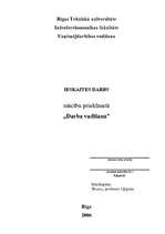 Referāts 'Darba vadīšana', 1.