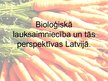 Prezentācija 'Bioloģiskā lauksaimniecība un tās perspektīvas Latvijā', 1.
