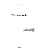 Referāts 'Tējas ceremonijas', 1.