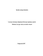 Referāts 'Latvijas teritorijas iekļaušana Krievijas impērijas sastāvā', 1.