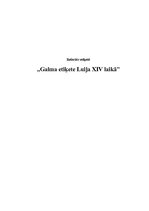 Referāts 'Galma etiķete Luija XIV laikā', 1.