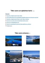 Eseja 'Taho ezera Kalifornijā, ASV, komplicēts apraksts', 5.