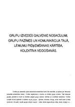 Referāts 'Grupas un kolektīva izveides galvenie principi', 1.