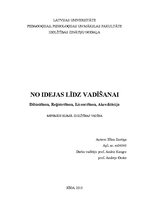 Referāts 'No idejas līdz vadīšanai', 1.