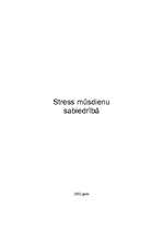 Referāts 'Stress mūsdienu sabiedrībā', 1.
