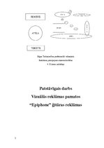 Referāts 'Patstāvīgais darbs vizuālās reklāmas pamatos', 2.