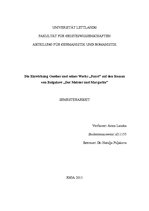 Referāts 'Die Einwirkung Goethes und seines Werks "Faust" auf den Roman von Bulgakow "Der ', 1.