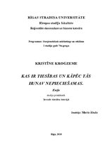 Eseja 'Kas ir tiesības, kāpēc tās ir vai nav nepieciešamas', 1.