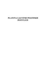 Referāts 'Platona galvenie politiskie postulāti', 1.