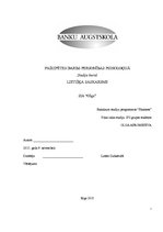 Referāts 'Pašizpētes darbs personības psiholoģijā', 1.