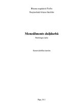 Referāts 'Menedžments daiļdarbā', 1.
