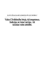 Referāts 'Valsts Cilvēktiesību birojs, tā kompetence, funkcijas un loma Latvijas - kā ties', 1.