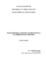 Referāts 'Pamatlīdzekļu uzskaite, nolietojums un tā aprēķināšanas metodes', 1.