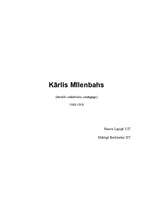 Referāts 'Kārlis Mīlenbahs', 1.