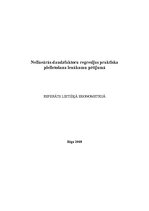 Referāts 'Nelineārās daudzfaktoru regresijas praktiska pielietošana ienākumu pētīšanai', 1.