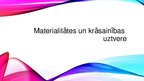 Prezentācija 'Materialitātes un krāsainības uztvere interjerā', 1.