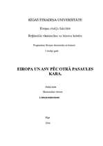 Konspekts 'Eiropa un ASV pēc Otrā pasaules kara', 1.