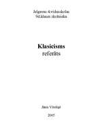 Referāts 'Klasicisms mūzikā', 1.
