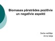 Prezentācija 'Biomasas pārstrādes pozitīvie un negatīvie aspekti', 1.