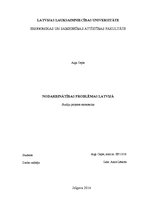 Referāts 'Nodarbinātības problēmas Latvijā', 1.