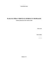 Referāts 'Plakanās pēdas veidošanās iemesli un profilakse', 1.