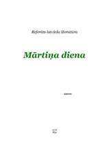 Referāts 'Mārtiņa diena', 1.