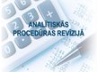 Prezentācija 'Analītiskās procedūras revīzijā', 1.