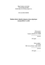 Diplomdarbs 'Radošais darbs: digitālo ceļojumu stāstu mājaslapas izveide', 1.