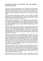 Eseja 'Knuts Hamsuns “Bads” un Santa Remere “Kam vajag rupjības?” – salīdzinošā teksta ', 1.