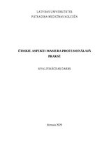 Referāts 'Ētiskie aspekti masiera profesionālajā praksē', 1.