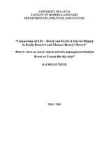 Diplomdarbs 'Comparison of Life – Death and Earth - Universe Display in Emily Bronté’s and Th', 2.